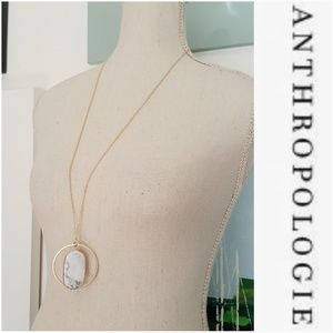 Anthropologie Jewelry - NWOT ANTHROPOLOGIE GOLD PENDANT MARBLE NECKLACE Anthropologie Jewelry - NWOT ANTHROPOLOGIE GOLD PENDANT MARBLE NECKLACE